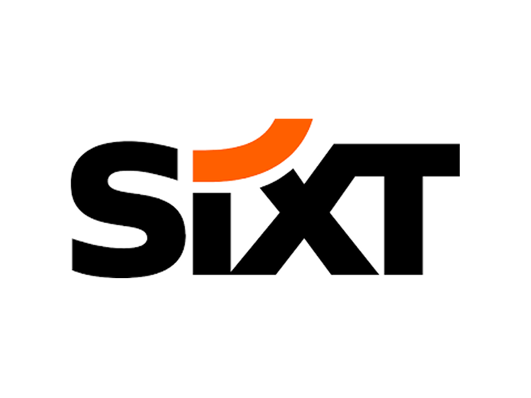 Sixt-logo svart og raud